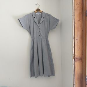 OfaKind shirtwaist dress, gray, S